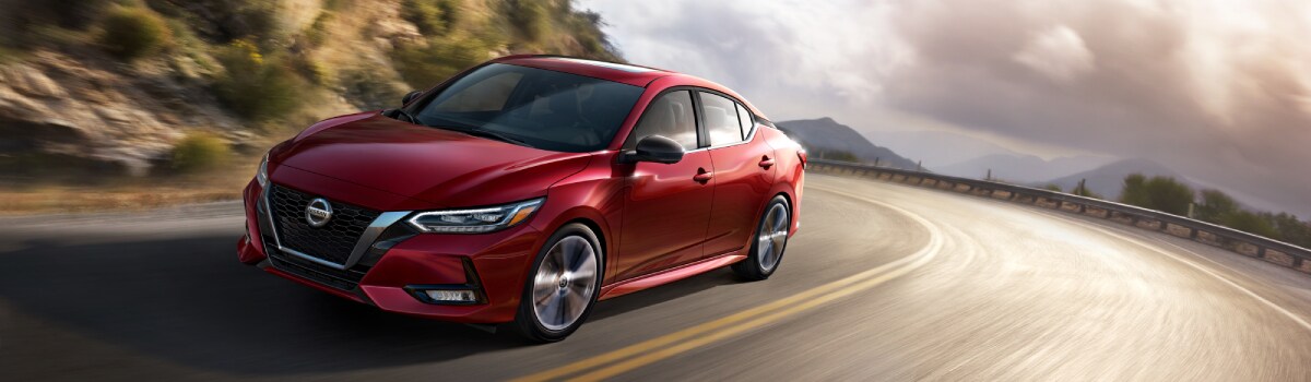 2020-Nissan-Sentra-SR-Sedan-L02 (1).jpg New Nissan Sentra driving on a curved road