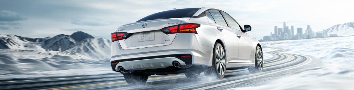 New Nissan Altima AWD New Nissan Altima in the snow