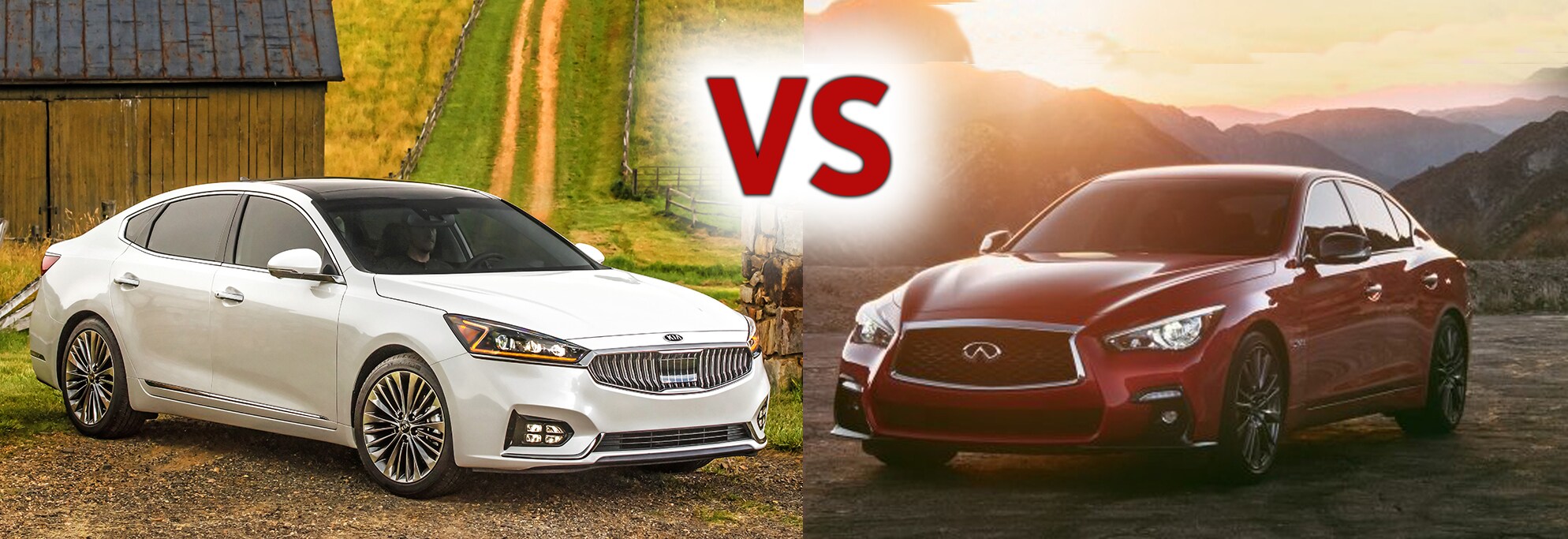 Cadenza vs Q50 Kia Cadenza versus INFINITI Q50
