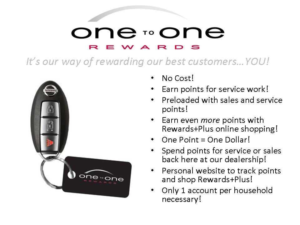 What is nissan one to one rewards #5
