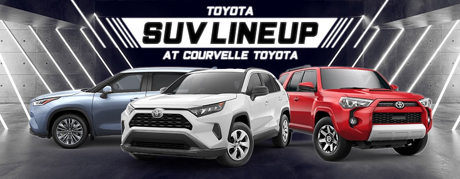 New Toyota SUV Lineup | Courvelle Toyota | Lafayette, LA New Toyota SUV Lineup | Courvelle Toyota | Lafayette, LA