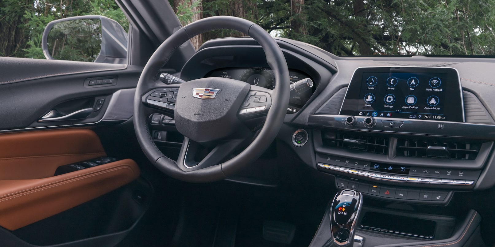 Interior of the 2021 Cadillac CT4
