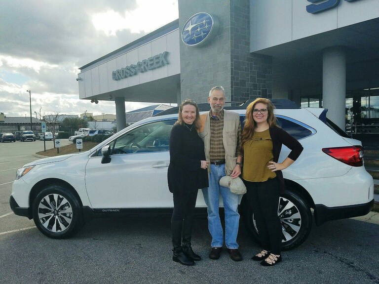 Kristen & Coleman Smith (Pictured with Emily Bracey) and their new 2017 Outback 3.6R.jpg