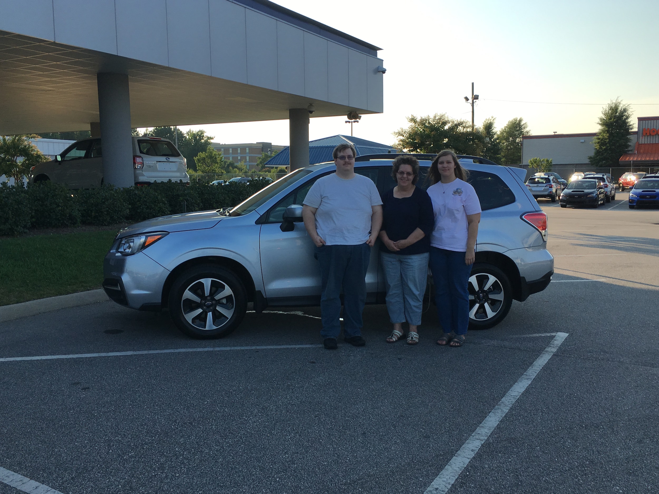 The Pittman family with their 2nd 2017 Forester - this one is for mom!!.JPG