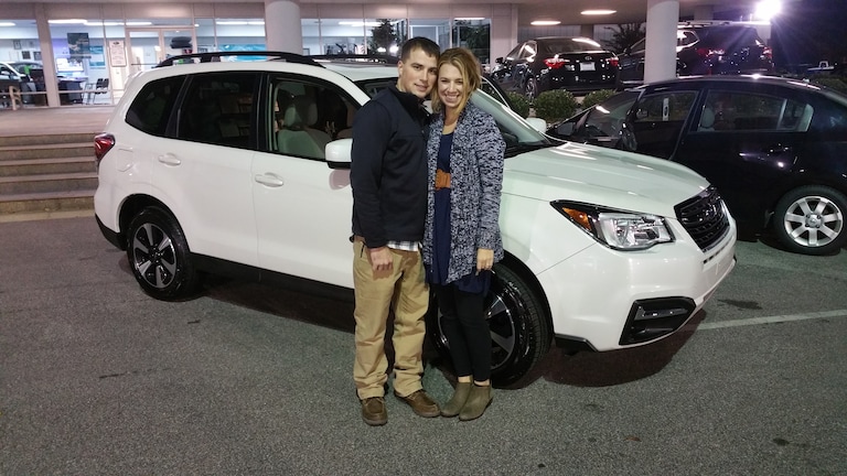 Thomas and Chelsea Bertram just purchased their first Subaru - they will be taking it to the West Coast mountains for new adventures!.jpg