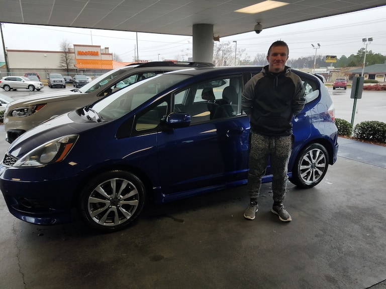 William Baribeau with his new 2012 Honda Fit.jpg