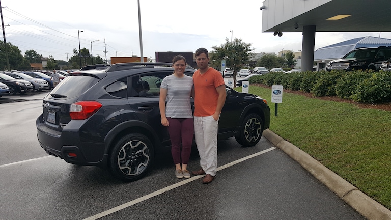 Laura & Patrick with their new 2017 Crosstrek!.jpg