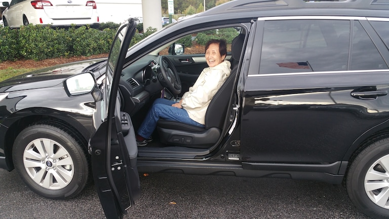 Toshiko & James Wadsworth set to drive home in their new 2017 Outback.jpg