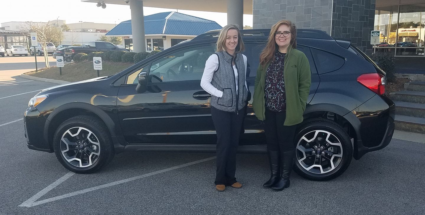 Miranda and Sr Sales Advisor Emily with her 2016 Crosstrek.jpg
