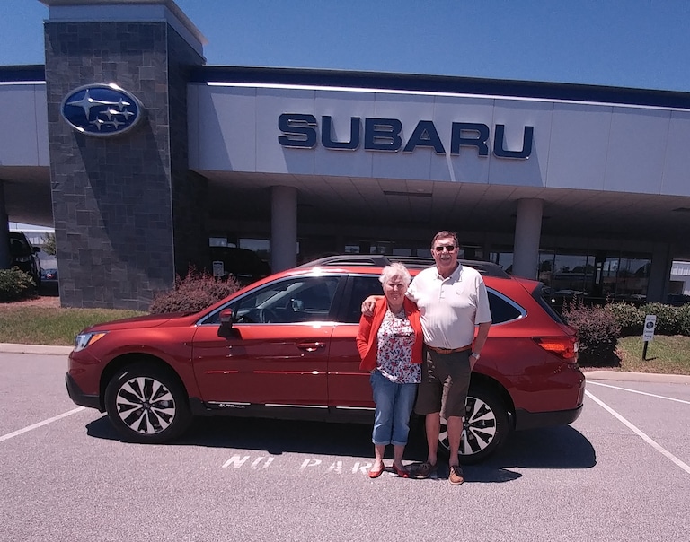 Mr & Mrs Kirkman in front of their new 2017 Subaru Outback.jpg
