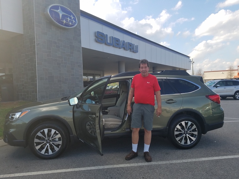 Mr Goforth with his and his wife's (not pictured) new 2017 Outback 3.6R Limtied.jpg
