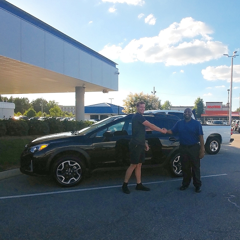 Keith congratulates Benjamin on his new 2017 Crosstrek!.jpg