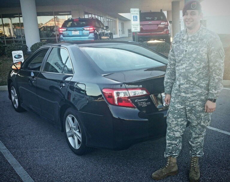 Kyle Martin with his 2nd Cross Creek purchase - a 2014 Camry from the #crosscreekpreowneds selection.jpg
