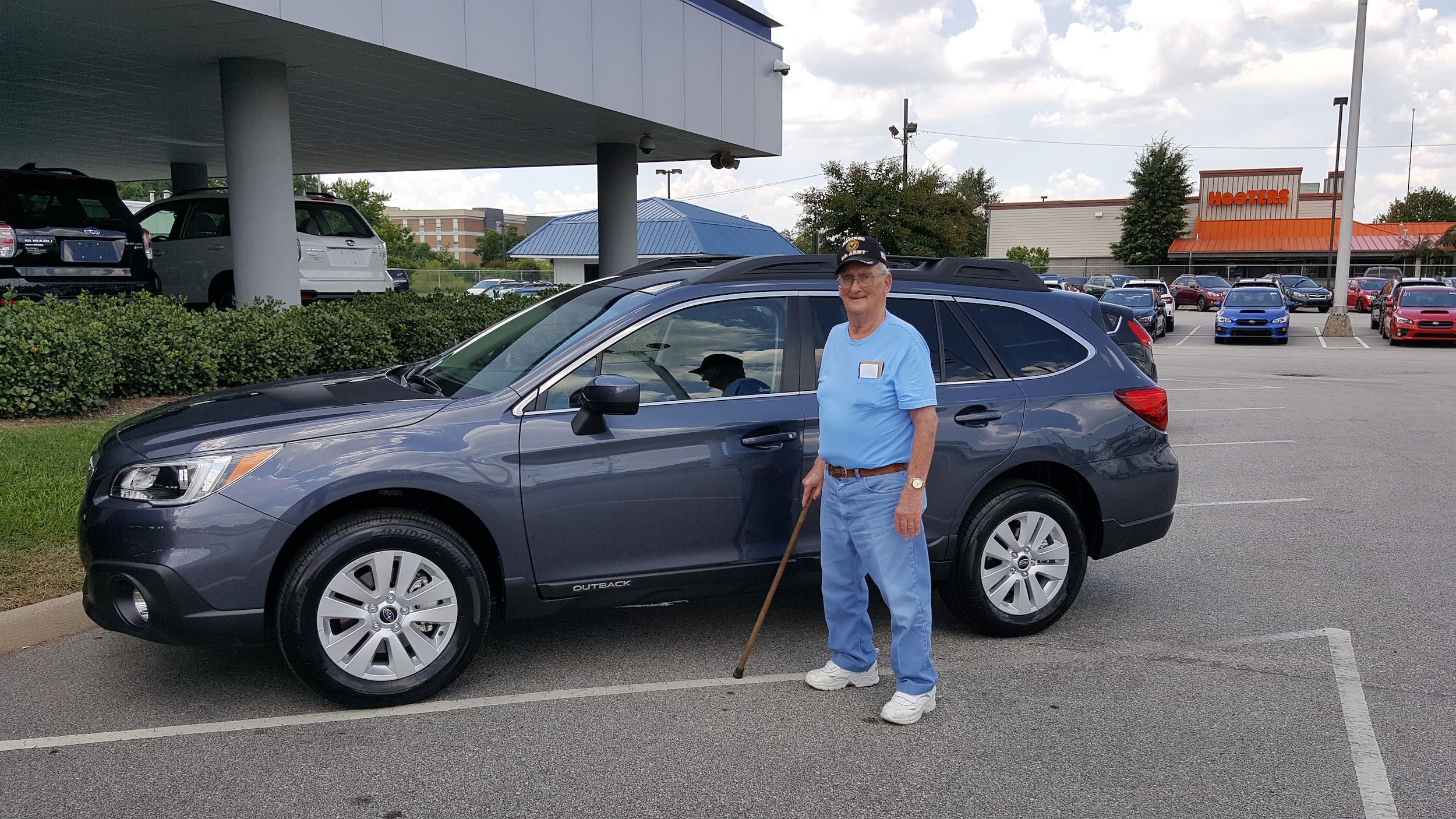 Mr Ford with his 2nd Subaru Outback - a new 2017!.jpg