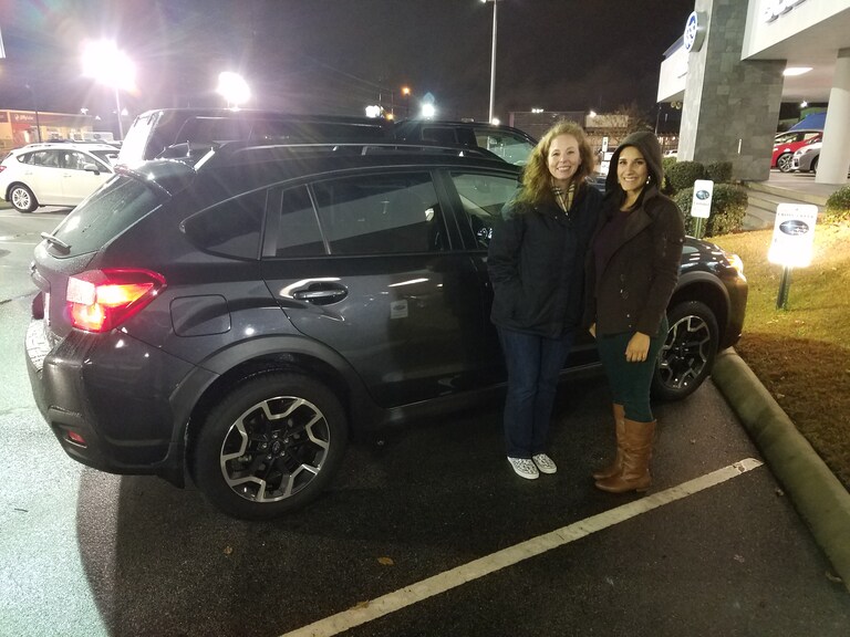 Tammi Farnsworth with Advisor, Leidy Rhines who helped her find a brand new 2016 Crosstrek with EyeSight!.jpg