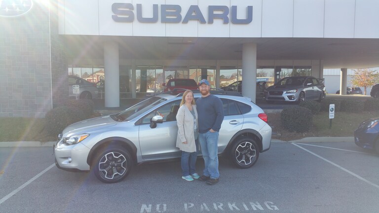 Mr & Mrs Grabousky with their newly purchased 2015 Crosstrek.jpg