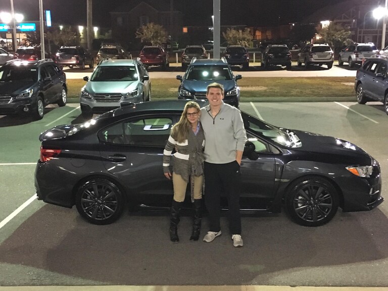 William King Jr with Sales Advisor Katey. This is William's first Subaru - a 2017 WRX!.jpg