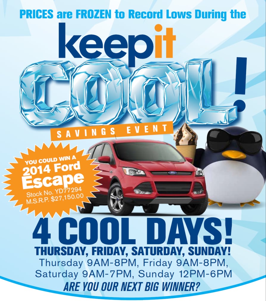 Keep it cool at East Tennessee Ford! Keep it cool sales event