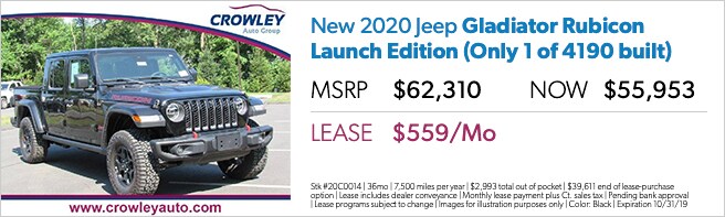 crowley_specials&incentives_OCt2019_New 2020 Jeep Gladiator Rubicon Launch Edition (Only 1 of 4190 built).jpg
