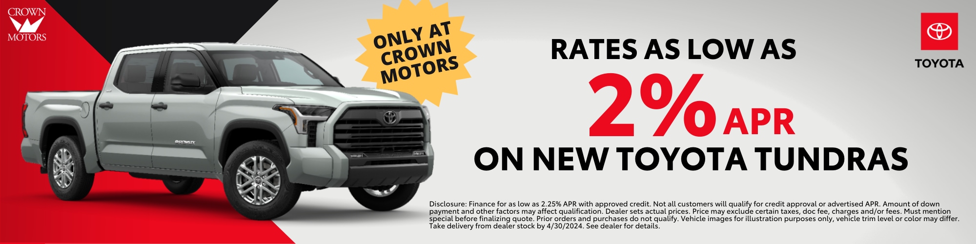 New Vehicle Specials | Crown Toyota