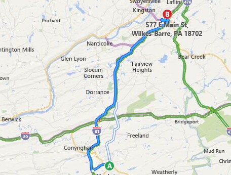 hazleton map