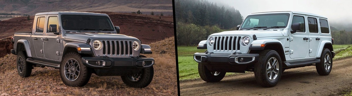 2020 Jeep Gladiator vs 2020 Jeep Wrangler