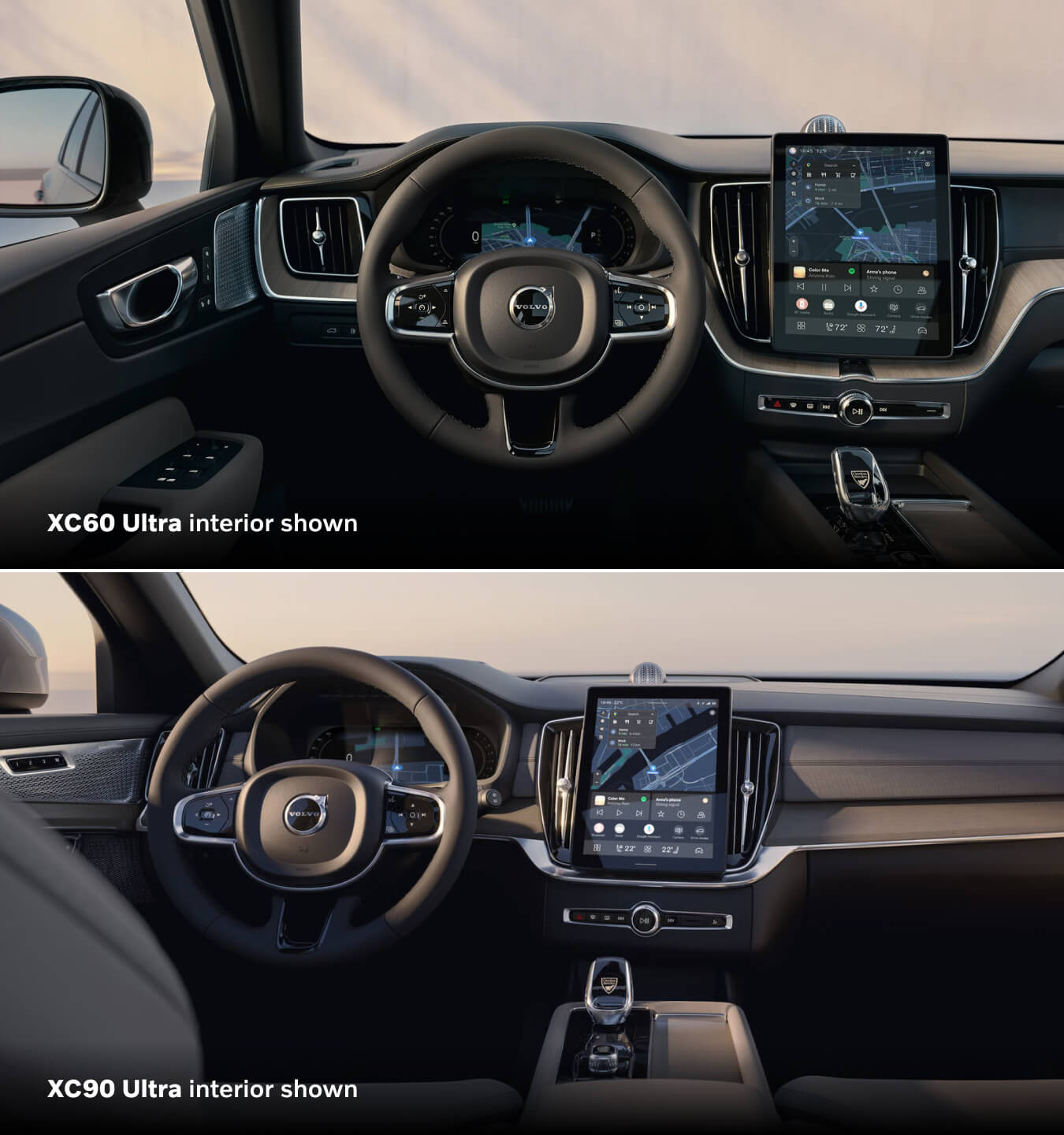 XC60 Ultra interior and XC90 Ultra interior shown