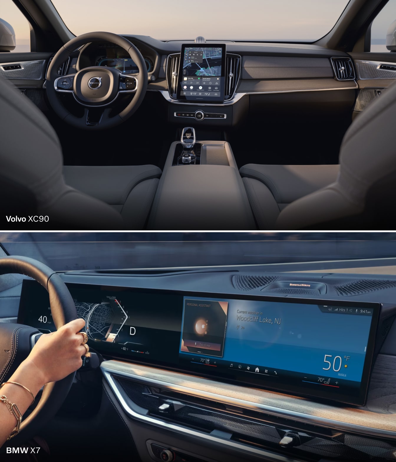 Volvo XC90 vs. BMW X7 Interior