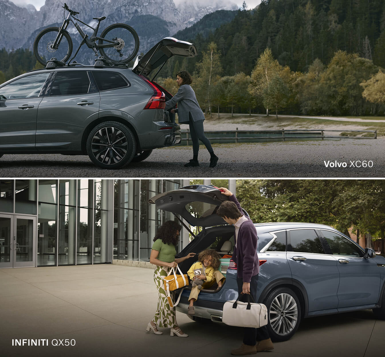 2025 Volvo XC60 vs. QX50 Dimensions
