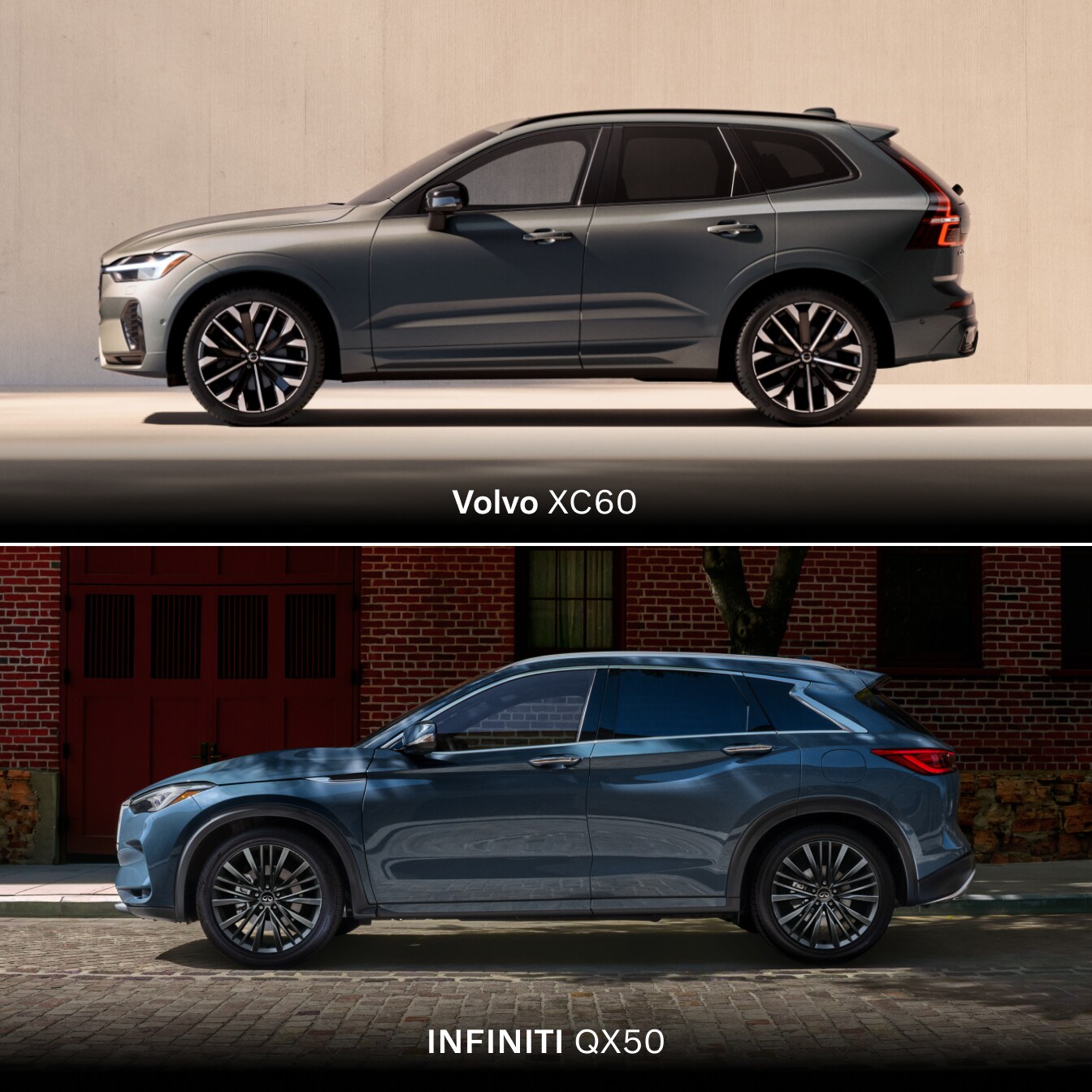 2026 Volvo XC60 vs. QX50 Dimensions