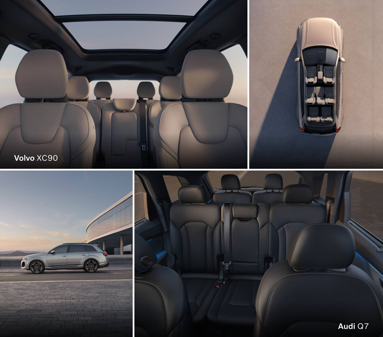 Audi Q7 vs. Volvo XC90: Dimensions & Capacities