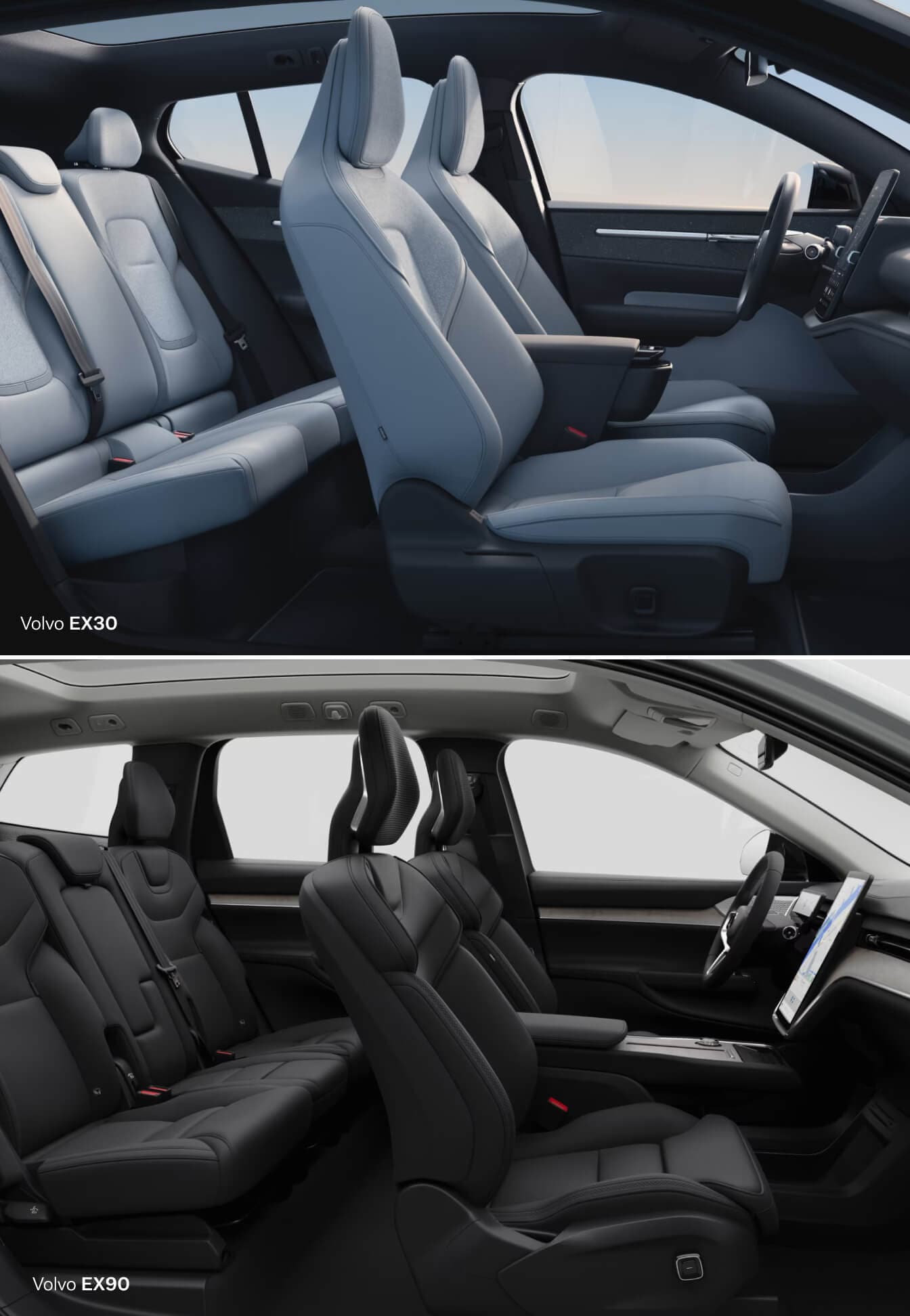 Volvo EX30 vs. Volvo EX90 Dimensions