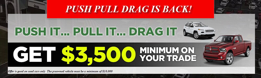 GET $3,500 MINIMUM ON YOUR TRADE