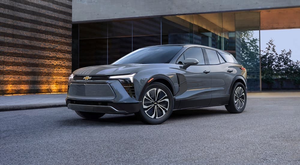 Chevy%20Blazer%20EV%20for%20sale%20near%20Blacklick%20-%202024%20Chevy%20Blazer%20EV%20-%20Gray.jpg A gray 2024 Chevy Blazer EV is shown parked after viewing a Chevy Blazer EV for sale near Blacklick.