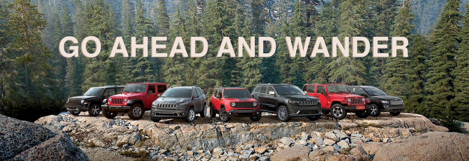 Go Ahead And Wander - Full 2018 Jeep Lineup Image