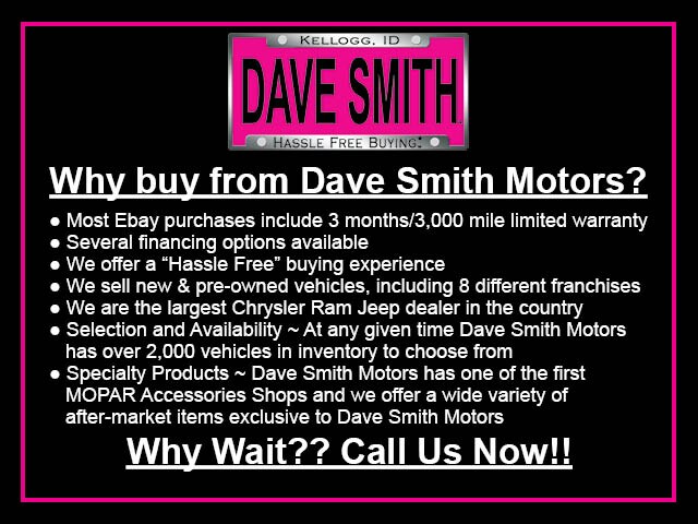 Why Buy from Dave Smith Motors
