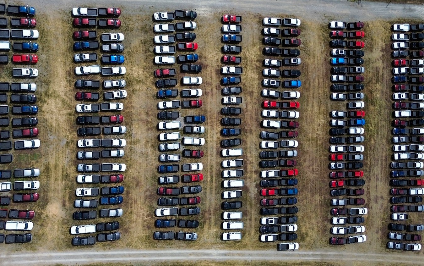 Dave Smith Overhead Drone shot of vehicle selection