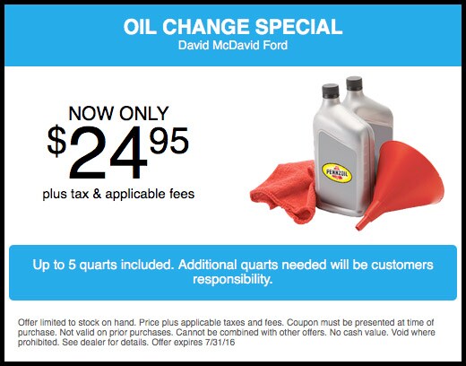 Oil Change Special