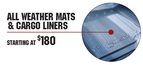 All Weather Mats & Cargo Liners Starting At $180 All Weather Mats & Cargo Liners Starting At $180
