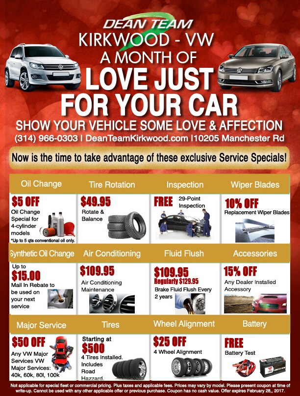 Volkswagen Service Specials Dean Team Volkswagen of Kirkwood