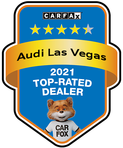 Audi Las Vegas Recognized as a CARFAX Top-Rated Dealer 2021 CARFAX Top-Rated Dealer badge