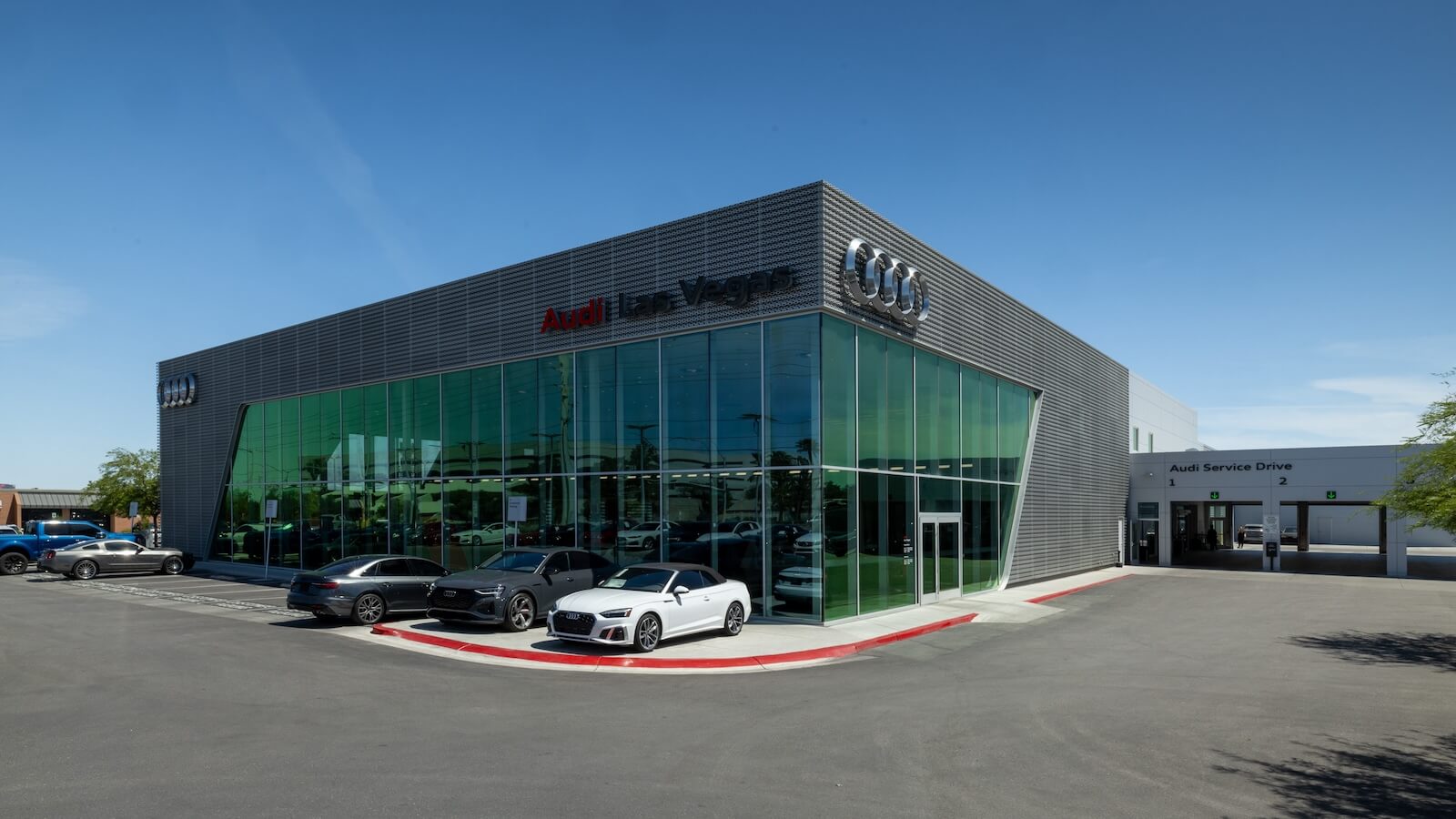 Exterior view of Audi Las Vegas during the day