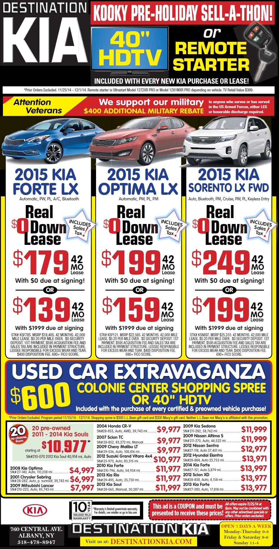 Kia Dealer in Albany, NY near Schenectady, Clifton Park, Queensbury, and Kingston, NY