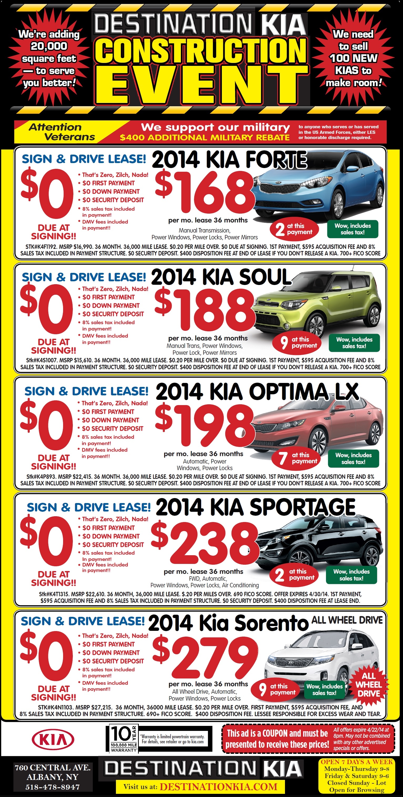 Kia Dealer in Albany, NY near Schenectady, Clifton Park, Queensbury, and Kingston, NY