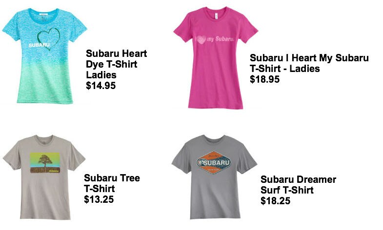 subaru tshirt assortment.jpg