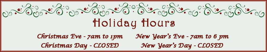 Holiday Hours