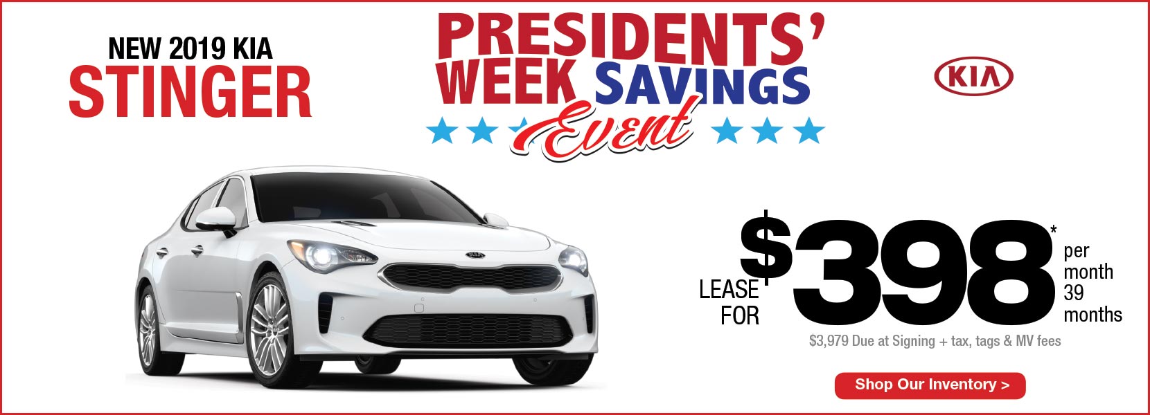 New 2019 Kia Stinger Lease DiFeo Kia NJ