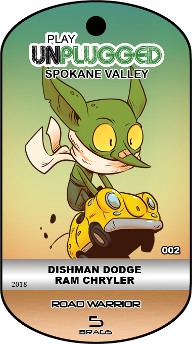 road warrior badge - dishman dodge