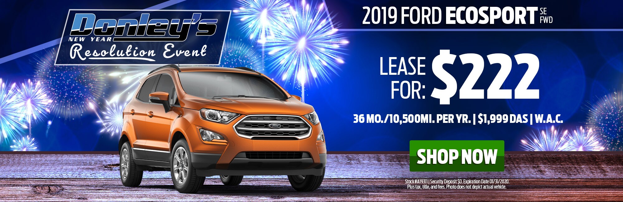 2019 Ford Ecosport SE FWD