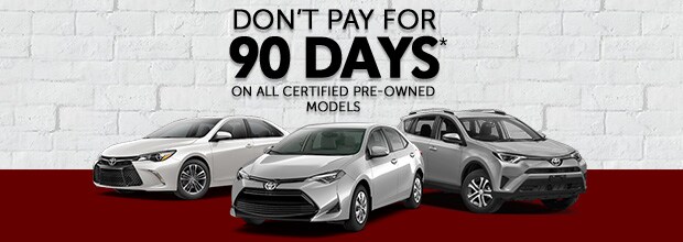 Don't Pay for 90 Days on all certified pre-owned models